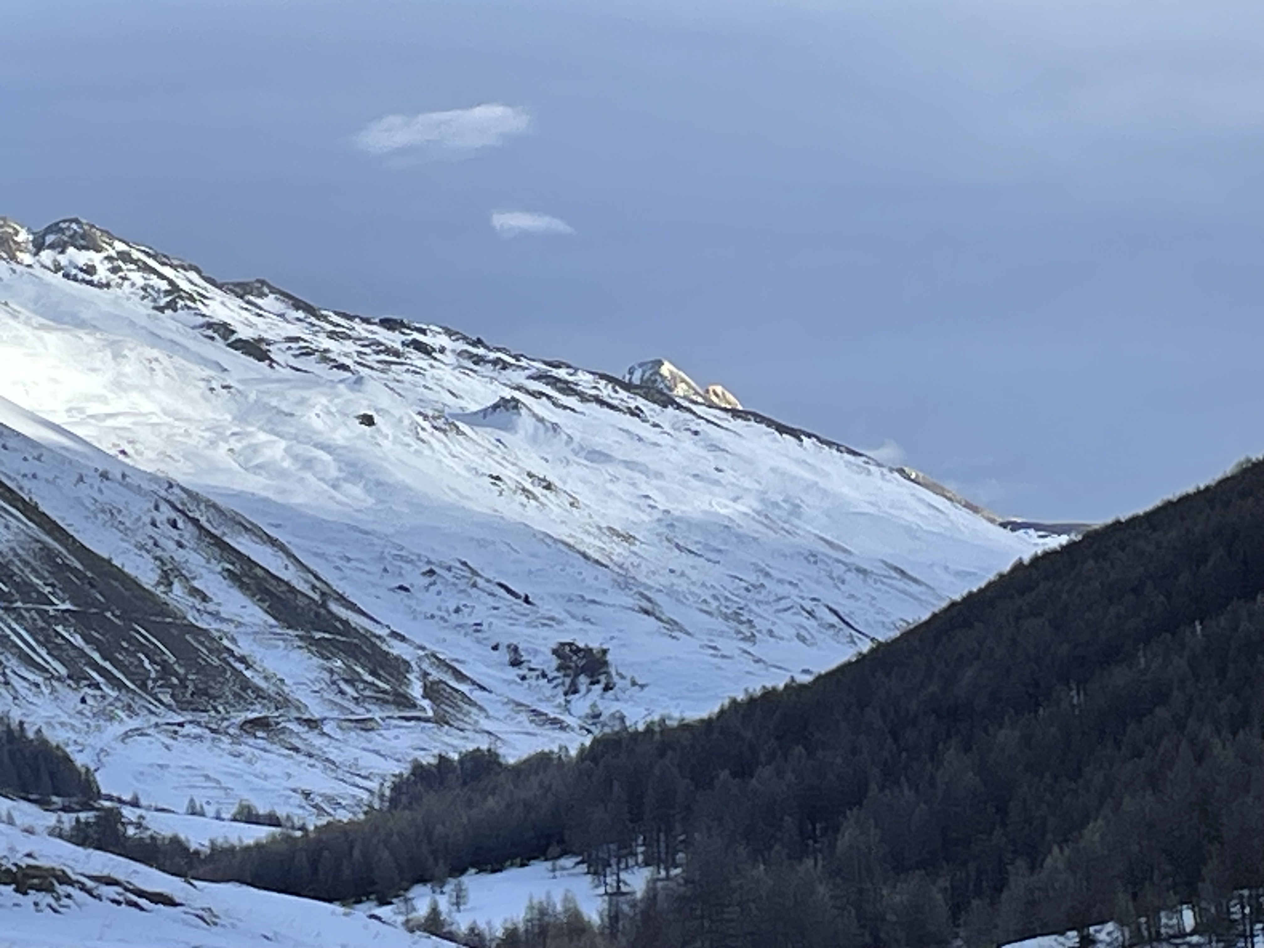 Même vers 15h en ce 29 décembre il faisait vraiment magnifique mais sans beaucoup de neige !